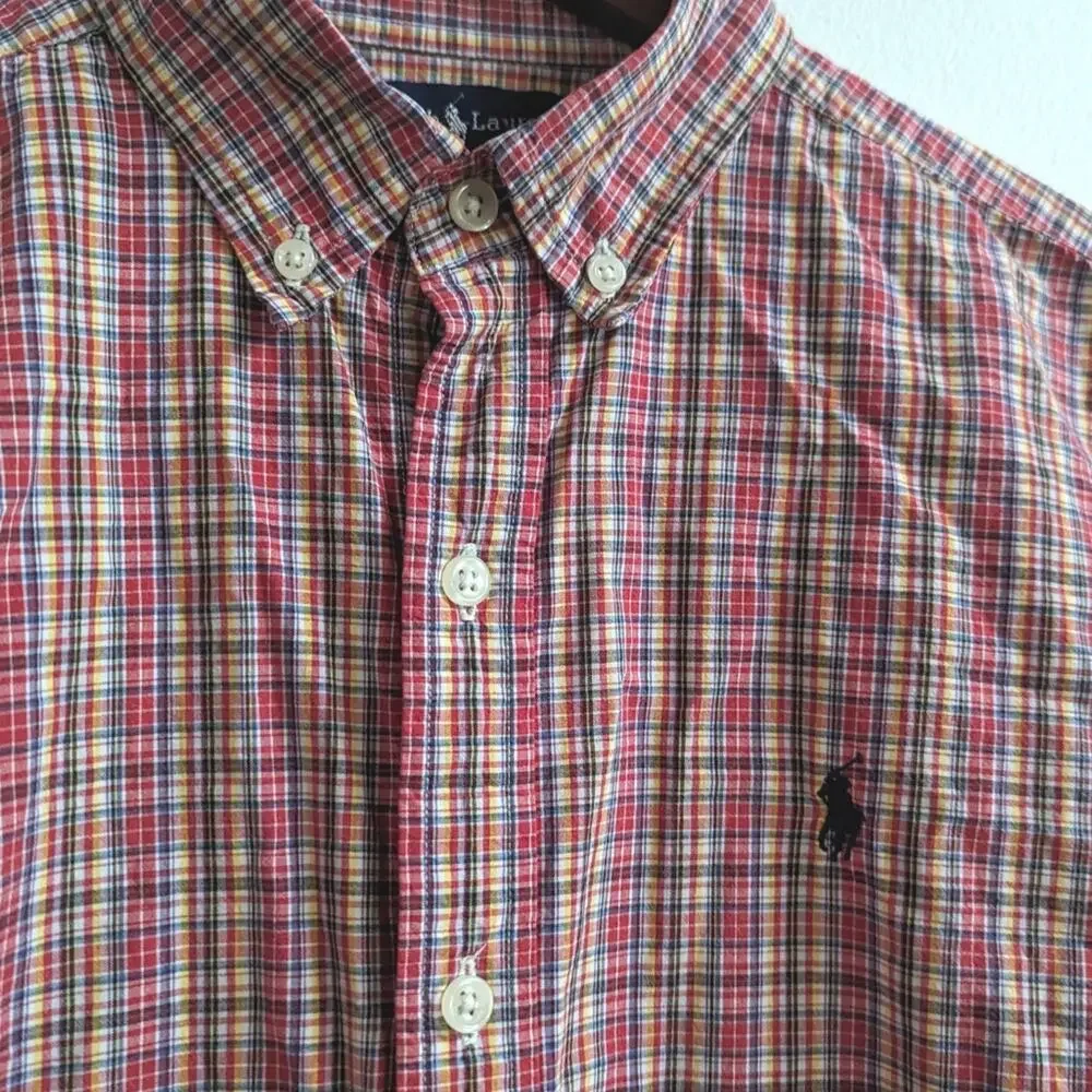 Vtg Ralph Lauren Boys 16/18 Button Down Shirt Preppy